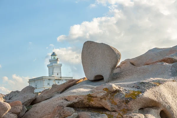 Fyren på capo testa, Sardinien — Stockfoto