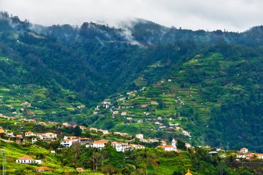 faial, madeira yakınındaki teraslı hills