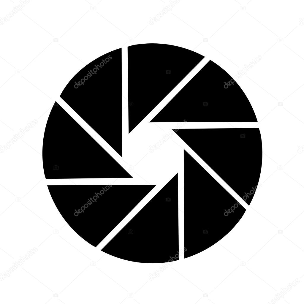 Shutter logo for photo studio isolated on white background