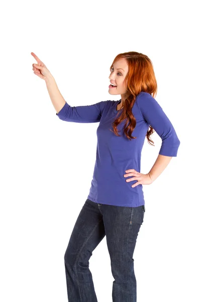 Woman Pointing — Stock Photo, Image