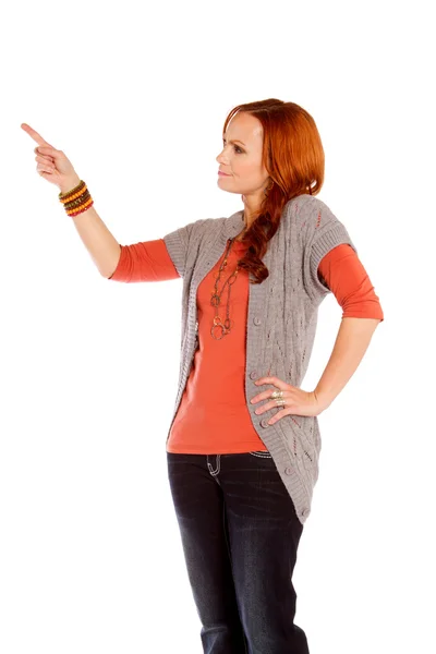 Woman Pointing — Stock Photo, Image
