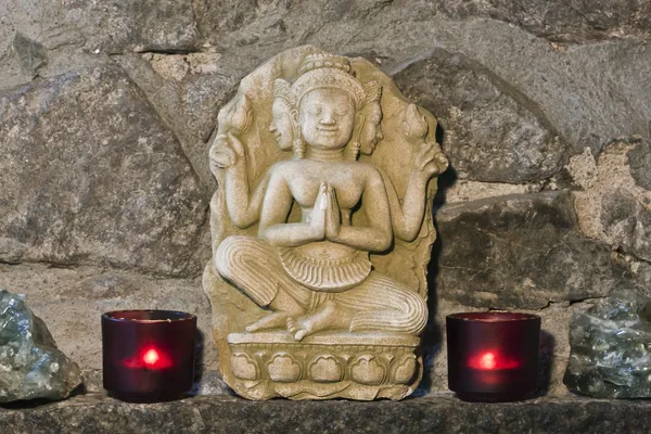 Буддистская троица Шива, Вишну, Брахма — стоковое фото
