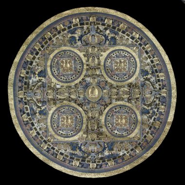 tangka mandala from Népal , handmade painting