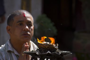 hindu tanrısı sunan yapım Nepal brahman adam