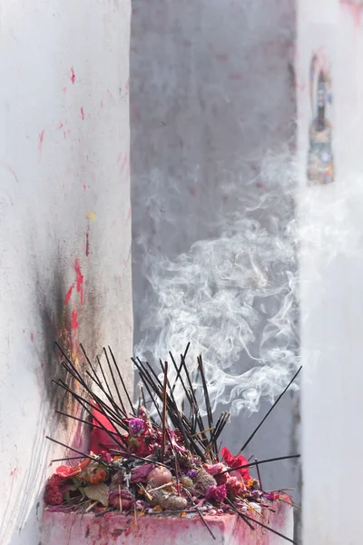 Hindu place of worship in nepali temple — Stock Photo, Image