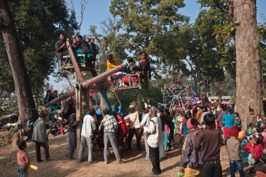 rustik carousel Fuar maggy Festivali sırasında nepal