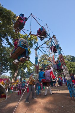 rustik carousel Fuar maggy Festivali sırasında nepal