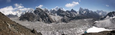 Himalaya everest panorama, gokyo Gölü
