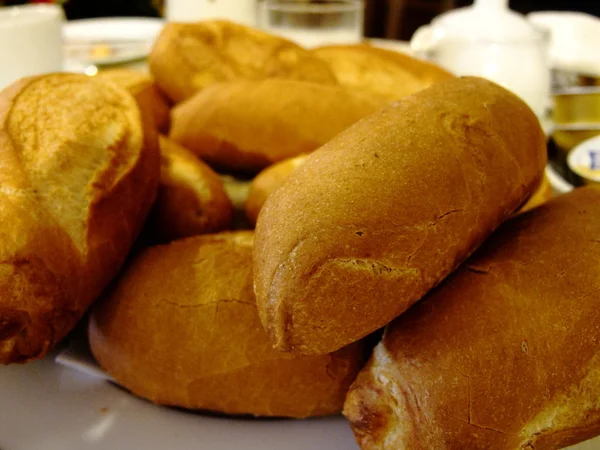 Panini al burro per colazione — Foto Stock