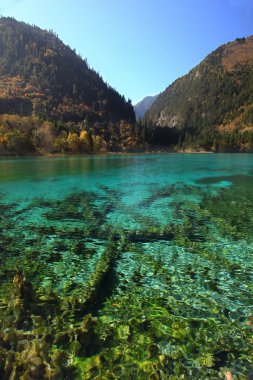 turkuaz suları ve dağlar