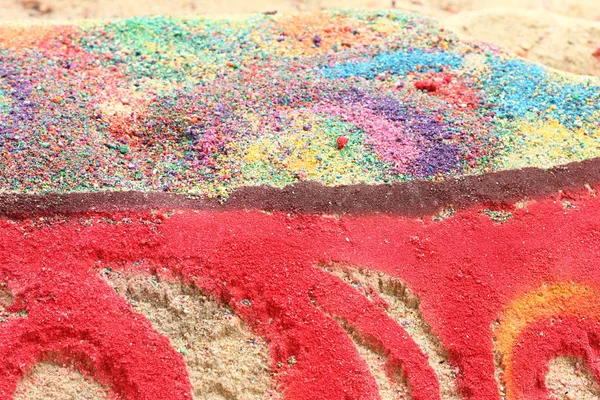 Многоцветный песок — стоковое фото