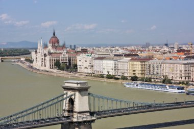 Budapeşte ve Macaristan Parlamentosu'nun haşere bölümünün görünümünü