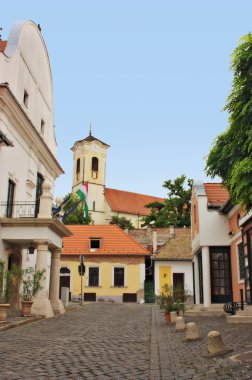 tipik Avrupa sokak szentendre, Macaristan