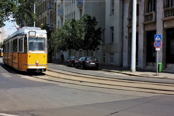 Tram in Boedapest, Hongarije — Stockfoto