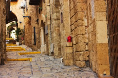 görünümü bir eski Jaffa street, İsrail