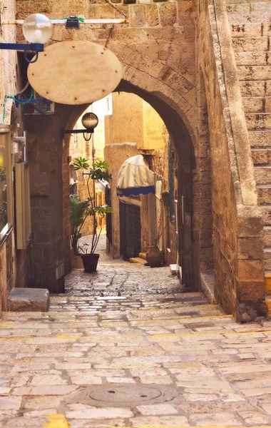 Vista de una antigua calle Jaffa, Israel — Foto de Stock