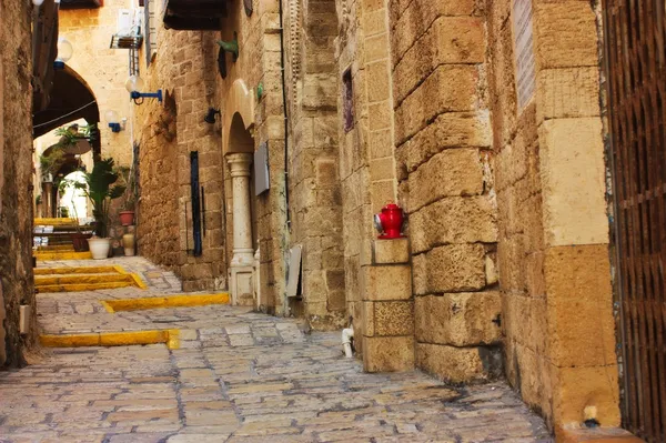 Vista de uma rua Jaffa Velha, Israel Fotos De Bancos De Imagens