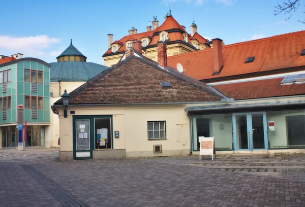 Street of a small town Baden near Vienna Austria — Stock Photo, Image