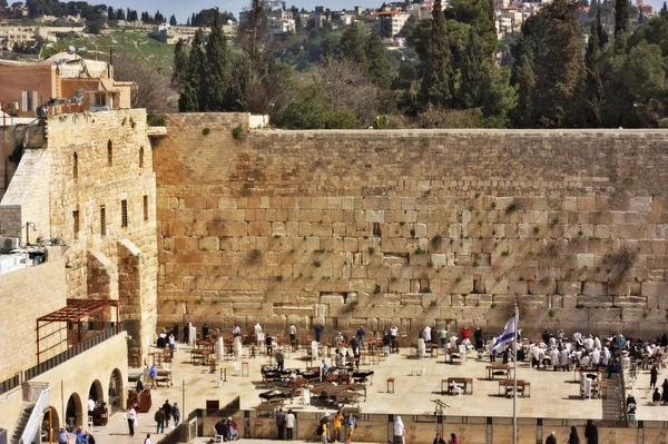 De westelijke muur, de Tempelberg, Jeruzalem — Stockfoto