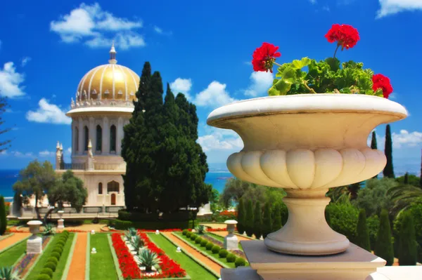 Giardini bahai a haifa israele — Foto Stock