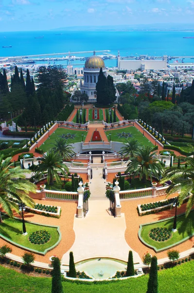 Сады Бахаи в Хайфе Израиль — стоковое фото