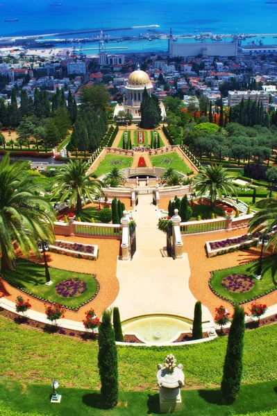 Jardins Bahai em Haifa Israel — Fotografia de Stock