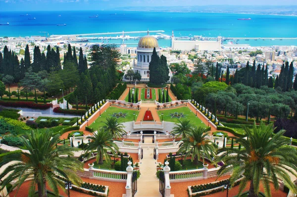 ハイファ・イスラエルのバハイ庭園 — ストック写真