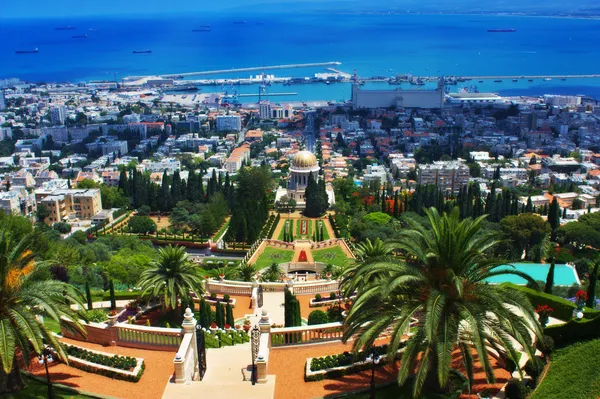 Jardines Bahai en Haifa Israel — Foto de Stock