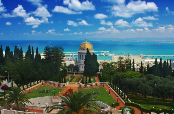 Giardini bahai a haifa israele — Foto Stock