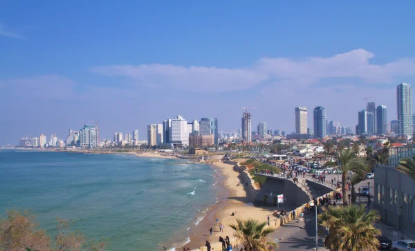 Вид на Тель-Авив из Яффо — стоковое фото