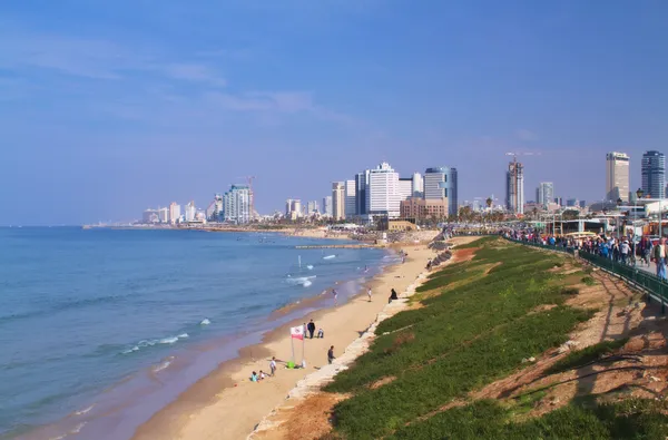 View of Tel Aviv skyline from Jaffa — Stock Photo, Image