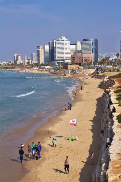 Vista del horizonte de Tel Aviv desde Jaffa — Foto de Stock