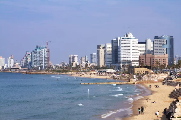 Vista del horizonte de Tel Aviv desde Jaffa — Foto de Stock