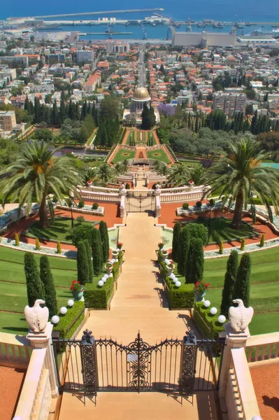 Giardini bahai a haifa israele — Foto Stock