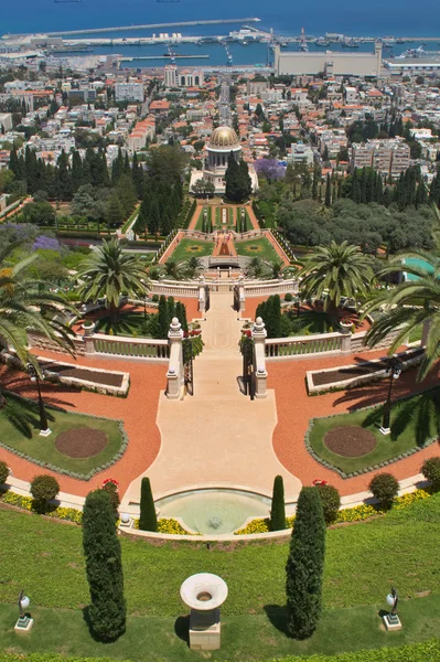 Giardini bahai a haifa israele — Foto Stock