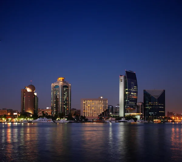 Skyline view of Dubai Creek Skyscrapers, Émirats arabes unis — Photo