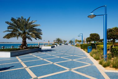 The Corniche promenade of Abu Dhabi clipart