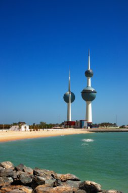 Bu güzel mimari yapılar kuwait city Skyline ikonları
