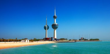 Bu güzel mimari yapılar kuwait city Skyline ikonları