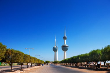 Bu güzel mimari yapılar kuwait city Skyline ikonları