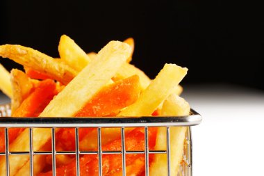 derin kızarmış cips, kızarmış patates de bir sepet