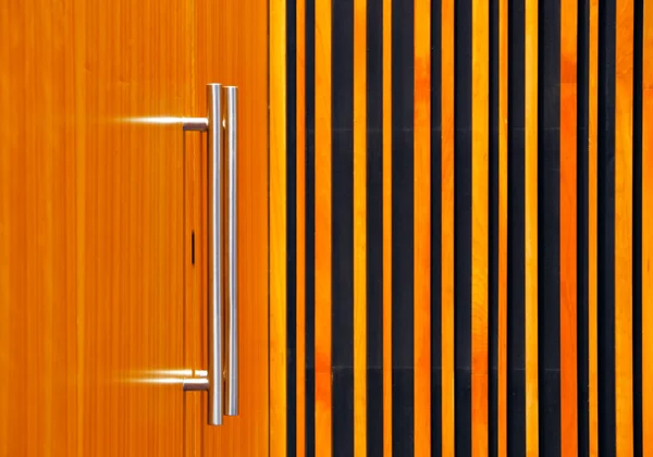 Detailed image of the stainless steel door handles — Stock Photo, Image