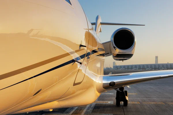 Beautiful shape of a private jet — Stock Photo, Image