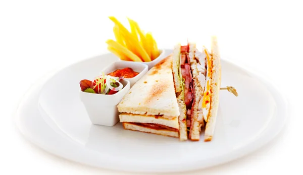 Il club sandwich è l'elemento più comune in ogni menu dell'hotel — Foto Stock