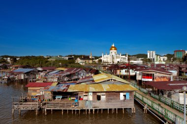 Famed water village of Brunei's capital city clipart