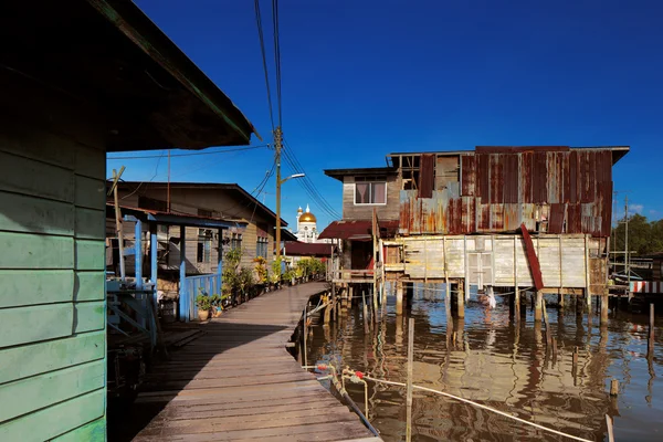 Hlavní město proslulé vodní vesnice Brunej — Stock fotografie