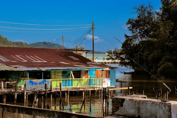 Знаменитая водная деревня Брунея — стоковое фото