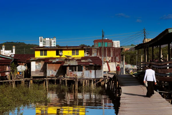 Il famoso villaggio acquatico del Brunei — Foto Stock