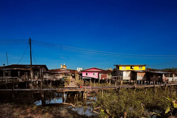 Знаменитая водная деревня столицы Брунея — стоковое фото