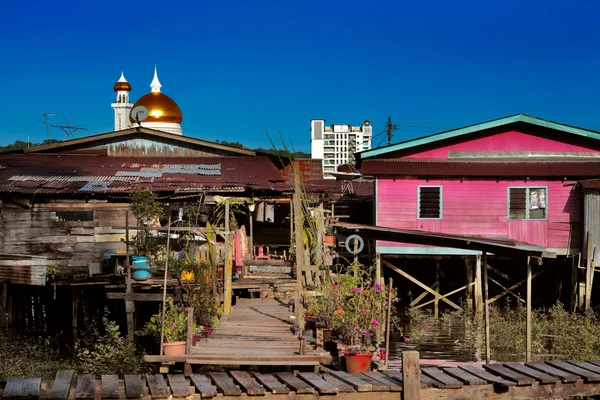 Famed water village of Brunei's capital city — Stock Photo, Image